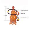 ZCBYBT Natural and Exquisite Mini Wine Gourd Portable Gourd Beeswax Impermeability Hand Twist Wine Gourd Gourd Pendant Wine Can,E view 2