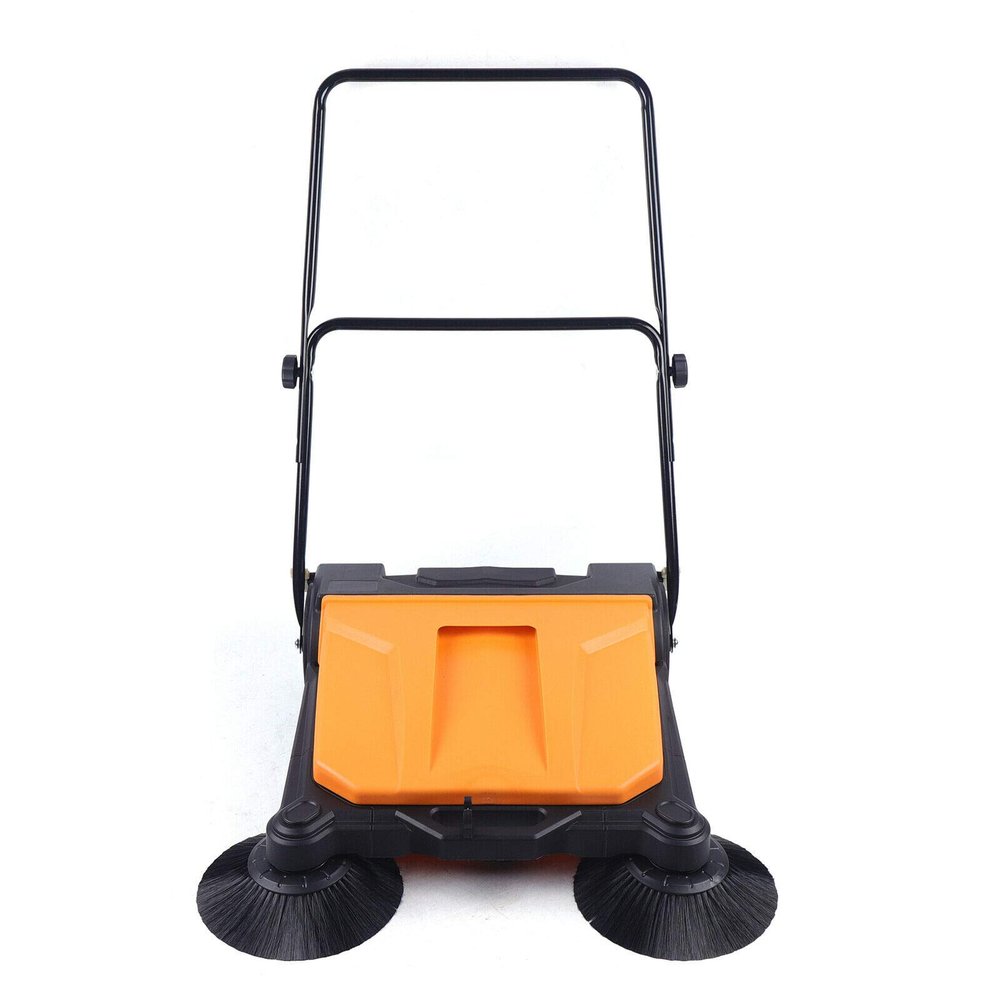 Kaibrite 26" Silent Eco-Friendly Floor Push Sweeper, Large Area Walk-Behind Floor Boards Cleaning Floor Sweeping Tool Mopping Machine Portable for Industrial Commercial