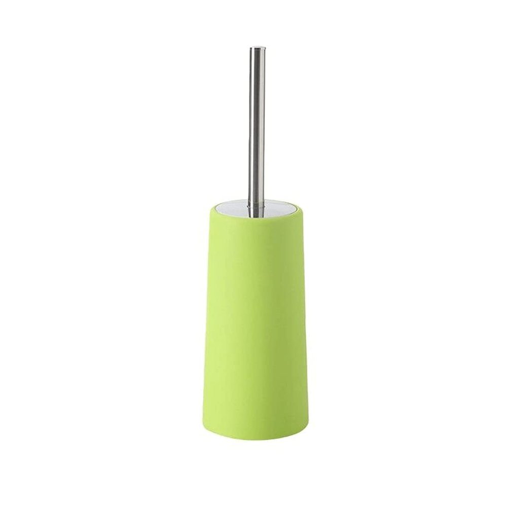 GYDMEG Toilet Brush and Holder, Toilet Brush with Stainless Steel Long Handle, Space Saving, Deep Cleaning, Covered Brush Toilet Bowl Brush for Bathroom (Green)