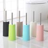 GYDMEG Toilet Brush and Holder, Toilet Brush with Stainless Steel Long Handle, Space Saving, Deep Cleaning, Covered Brush Toilet Bowl Brush for Bathroom (Green) view 2