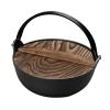 AIZYR Japanese Style Cast Iron Pot, Uncoated Sukiyaki Hot Pot Cookware Soup Pan for Home or Even Restaurant Use,27cm view 1