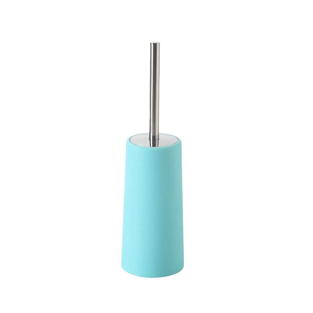 GYDMEG Toilet Brush and Holder, Toilet Brush with Stainless Steel Long Handle, Space Saving, Deep Cleaning, Covered Brush Toilet Bowl Brush for Bathroom (Blue)
