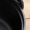 AIZYR Japanese Style Cast Iron Sukiyaki Hot Pot with Wooden Lid, Tetsu Nabe Pot Shabu Pot Home Kitchen Cookware for Gas Induction Cooker,29cm view 4