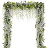 SLanC Wisteria Garland Artificial Flowers Wisteria Vine - 5Pcs Total 33ft Fake Wisteria Hanging Flower view 1