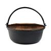 AIZYR Home Kitchen Cast Iron Sukiyaki Hot Pot Japanese Design 9.45'' Nabe with Wooden Lid view 1