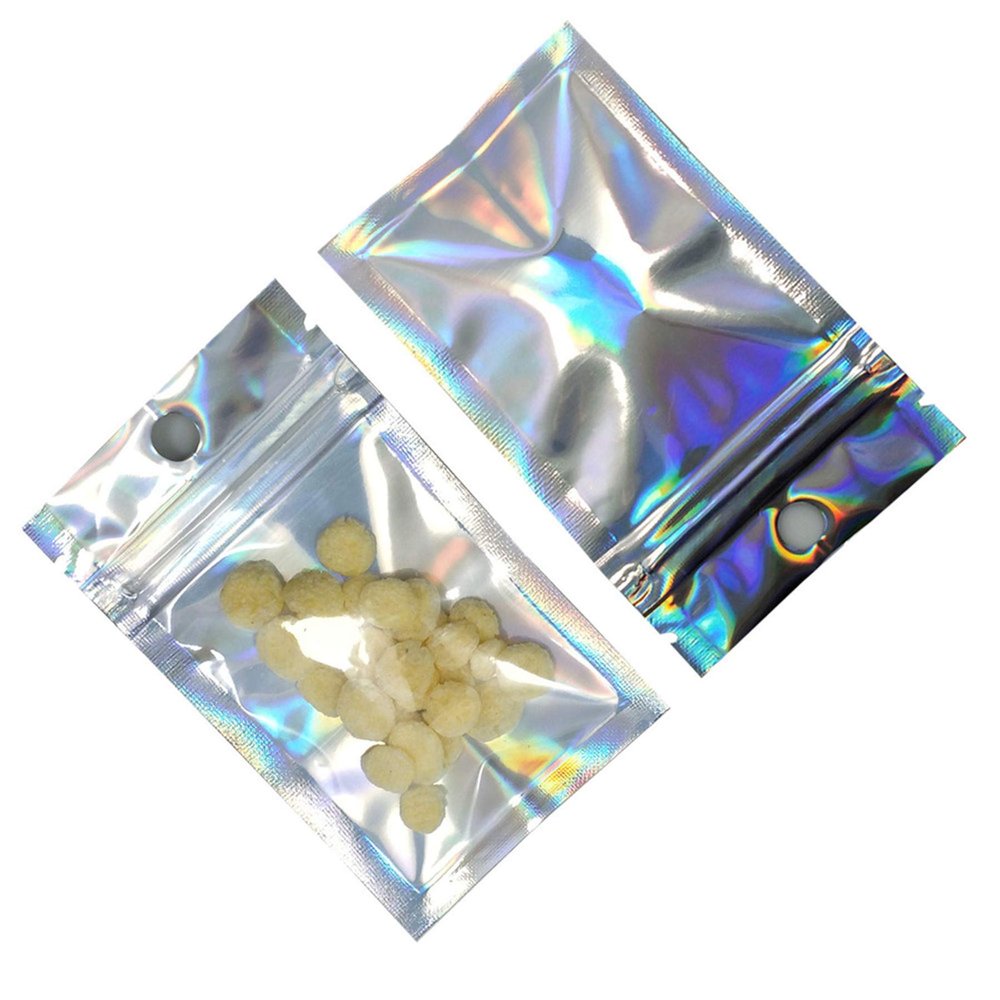 PABCK 200 Pack 3x4.7 inch Resealable Foil Pouch Clear Mylar Hanging Bags