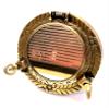 9" Antique Brown Finish Canal Boat Engrave Porthole-Window Ship Round Mirror Wall Home Decor view 1