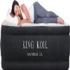 King Koil Luxury Pillow Top Plush Queen Air Mattress with High-Speed Built-in Pump, Blow Up Bed Top Side Flocking, Puncture Resistant, Double High Inflatable Airbed Guests & Travel 1-Year Warranty view 1