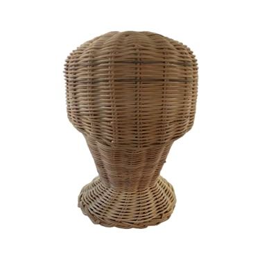 Rattan Wicker Hat Mannequin Wig Stand Holder Display Handmade