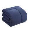 Wega Linen Down Alternative Comforter Queen/Full (3 Piece) All Season Warmth Luxurious Cotton Soft Fill Duvet Insert Bedding Comforter Navy Blue view 2