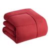 Wega Linen Down Alternative Comforter Queen/Full (3 Piece) All Season Warmth Luxurious Cotton Soft Fill Duvet Insert Bedding Comforter Burgundy view 2