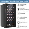 28 Bottle Compressor Wine Cooler Refrigerator w/Lock,Large Freestanding Wine Cellar For Red, White, Champagne or Sparkling Wine, 41f-64f Digital Temperature Control Fridge Glass Door Black (28 Bottle/2.8cu.ft) view 2