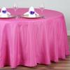 132" Inch Round Tablecloth Polyester Circular Wrinkle Free Table Cloth Solid Soft Dinner Table Cover for Buffet Table, Wedding, Parties and Dinner - Fushia view 2