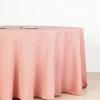 132" Inch Round Tablecloth Polyester Circular Wrinkle Free Table Cloth Solid Soft Dinner Table Cover for Buffet Table, Wedding, Parties and Dinner - Dusty Rose view 3