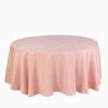 132" Inch Round Tablecloth Polyester Circular Wrinkle Free Table Cloth Solid Soft Dinner Table Cover for Buffet Table, Wedding, Parties and Dinner - Dusty Rose view 4