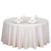 132" Inch Round Tablecloth Polyester Circular Wrinkle Free Table Cloth Solid Soft Dinner Table Cover for Buffet Table, Wedding, Parties and Dinner - Rose Gold/Blush view 2
