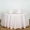 132" Inch Round Tablecloth Polyester Circular Wrinkle Free Table Cloth Solid Soft Dinner Table Cover for Buffet Table, Wedding, Parties and Dinner - Rose Gold/Blush view 3