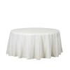132" Inch Round Tablecloth Polyester Circular Wrinkle Free Table Cloth Solid Soft Dinner Table Cover for Buffet Table, Wedding, Parties and Dinner - Ivory view 3