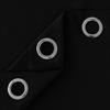 Premium Quality Room Darkening Blackout Ring Curtains for Home-Bedroom - Living Room 2 Panels Black, Each Panel Measures: 26" W x 84" L | Set Measures: 52" W x 84" L view 4