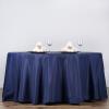 132" Inch Round Tablecloth Polyester Circular Wrinkle Free Table Cloth Solid Soft Dinner Table Cover for Buffet Table, Wedding, Parties and Dinner - Navy Blue view 1