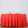 132" Inch Round Tablecloth Polyester Circular Wrinkle Free Table Cloth Solid Soft Dinner Table Cover for Buffet Table, Wedding, Parties and Dinner - Red view 1