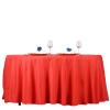 132" Inch Round Tablecloth Polyester Circular Wrinkle Free Table Cloth Solid Soft Dinner Table Cover for Buffet Table, Wedding, Parties and Dinner - Red view 2