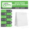 Large White Kraft Paper Bags with Handles 13x7x17 inches, Shopping, Gift Bags, Party, Retail, Merchandise, Lunch Bags, Grocery Bags, Strong, Reusable, Durable, Ecofriendly (50) view 2