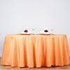 132" Inch Round Tablecloth Polyester Circular Wrinkle Free Table Cloth Solid Soft Dinner Table Cover for Buffet Table, Wedding, Parties and Dinner - Orange view 1