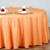 132" Inch Round Tablecloth Polyester Circular Wrinkle Free Table Cloth Solid Soft Dinner Table Cover for Buffet Table, Wedding, Parties and Dinner - Orange view 3