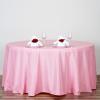 132" Inch Round Tablecloth Polyester Circular Wrinkle Free Table Cloth Solid Soft Dinner Table Cover for Buffet Table, Wedding, Parties and Dinner - Pink view 2