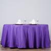 132" Inch Round Tablecloth Polyester Circular Wrinkle Free Table Cloth Solid Soft Dinner Table Cover for Buffet Table, Wedding, Parties and Dinner - Purple view 1