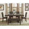 Lexicon Wieland 46" Transitional Faux Leather Dining Room Bench in Brown view 2