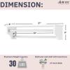 Dover 27-Inch Bathroom Wall Shelf with 2 Chrome Towel Bars  Classic and Easy Assembly Floating Shelf with Dual 24" Rods for Towels  Over Toilet or Vanity Storage by Alaterre Furniture (White) view 4