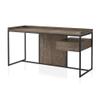 Furniture of America Trela Wood Writing Desk with USB Plug in Oak view 1