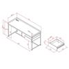 Furniture of America Trela Wood Writing Desk with USB Plug in Oak view 3