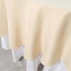108" Inch Round Tablecloth Polyester Circular Wrinkle Free Table Cloth Solid Soft Dinner Table Cover for Buffet Table, Wedding, Parties and Dinner - Beige view 3