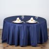 108" Inch Round Tablecloth Polyester Circular Wrinkle Free Table Cloth Solid Soft Dinner Table Cover for Buffet Table, Wedding, Parties and Dinner - Navy Blue view 1