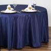 108" Inch Round Tablecloth Polyester Circular Wrinkle Free Table Cloth Solid Soft Dinner Table Cover for Buffet Table, Wedding, Parties and Dinner - Navy Blue view 2