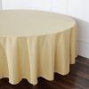 108" Inch Round Tablecloth Polyester Circular Wrinkle Free Table Cloth Solid Soft Dinner Table Cover for Buffet Table, Wedding, Parties and Dinner - Champagne view 4