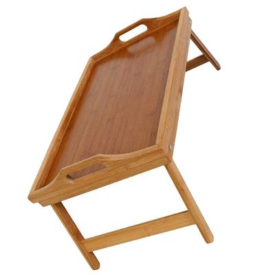 Cabilock 1pc Multifunctional Folding Table Breakfast Serving Table Foldable Desk Desk Bed Bed Tray Serving Tray Home Bamboo Reading