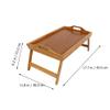 Cabilock 1pc Multifunctional Folding Table Breakfast Serving Table Foldable Desk Desk Bed Bed Tray Serving Tray Home Bamboo Reading view 2