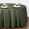 108" Inch Round Tablecloth Polyester Circular Wrinkle Free Table Cloth Solid Soft Dinner Table Cover for Buffet Table, Wedding, Parties and Dinner - Moss Green view 2