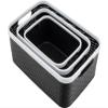 Advantus 39220 Open Lid Storage Bin, Black/White, 3/Pack view 1