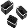 Advantus 39220 Open Lid Storage Bin, Black/White, 3/Pack view 2