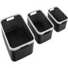 Advantus 39220 Open Lid Storage Bin, Black/White, 3/Pack view 3