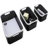 Advantus 39220 Open Lid Storage Bin, Black/White, 3/Pack view 4