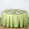 108" Inch Round Tablecloth Polyester Circular Wrinkle Free Table Cloth Solid Soft Dinner Table Cover for Buffet Table, Wedding, Parties and Dinner - Apple Green view 1