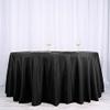 108" Inch Round Tablecloth Polyester Circular Wrinkle Free Table Cloth Solid Soft Dinner Table Cover for Buffet Table, Wedding, Parties and Dinner - Black view 1