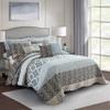 BYTIDE Bedspread Coverlet Oversized King 122" x 106" Floral Printed 9 Piece Quilt Set, Soft Lightweight Prewashed Bedding Set Bed Cover for All Season, Floral Medallion view 2