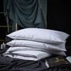 Three Geese Adjustable Layer Goose Feather Pillow Queen Size,Assemblable Bed Pillow with Pillowcase,100% Soft Cotton Cover,Good for Side and Back Stomach Sleeper,Packaging Include 1 Pillow. view 1